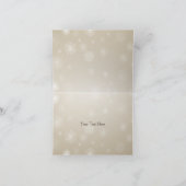 シルバー金ゴールド雪の冬のブライダルシャワーありがとう サンキューカード (内部)