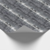 シルバー鋼の〔占星術の〕十二宮図のスタイル ラッピングペーパー (角)