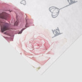 シルバー鍵結婚とフローラのティッシュペーパー 薄葉紙 (詳細)