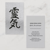 *~*シルバー霊気開業医マスターシンボルグレー 名刺 (正面/裏面)
