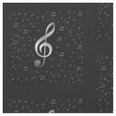 シルバー音楽ノート織物，カラフルハウス織物 ファブリック (クローズアップ)