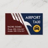 シルバー飛んでいるイーグルタクシー 名刺 (正面)