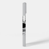 シルバー黒瑪瑙の大理石名文字 Case-Mate iPhoneケース (裏面 / 右)