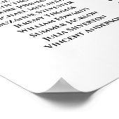 シルバー10テーブル結婚の座席表 ポスター (角)