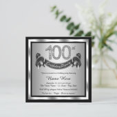 シルバー100歳の誕生日パーティー 招待状 (スタンド正面)