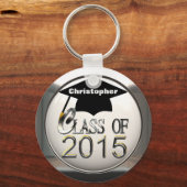 シルバー2015キーチェーンのクラス キーホルダー (正面)