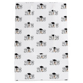 シルバー2026年卒業 ミディアムペーパーバッグ (裏面)