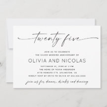 シルバー25モダンth結婚周年記念写真パーティー