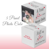 シルバー25周年の赤い写真 フォトキューブ