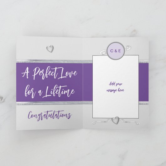 シルバー25周年記念に写真名パープルを追加 カード (内部)