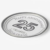 シルバー25周年記念紙皿 ペーパープレート (アングル)