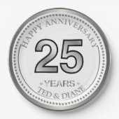 シルバー25周年記念紙皿 ペーパープレート (正面)