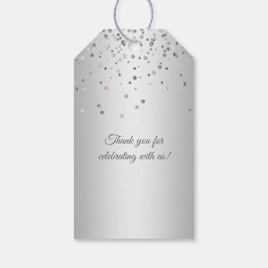 シルバー25周年記念結婚に感謝 ギフトタグ (裏面)