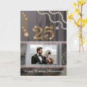 シルバー25周年記念金ゴールドナンバー&パール カード (黄色い花)