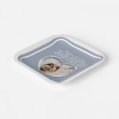 シルバー25結婚周年記念写真ハート広場 ペーパープレート (傾斜あり)