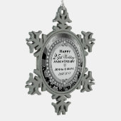 シルバー25結婚周年記念 スノーフレークピューターオーナメント (左)