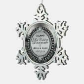 シルバー25結婚周年記念 スノーフレークピューターオーナメント (右)