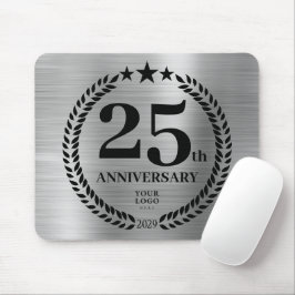 シルバー25thビジネスロゴ記念日 マウスパッド