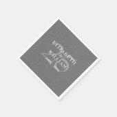 シルバー25th結婚周年記念シック紙吹雪 スタンダードカクテルナプキン (角)