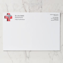 シルバー3Dカドゥセウス十字赤医療 ペーパーパッド