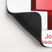 シルバー3Dカドゥセウス十字赤医療 マウスパッド (コーナー)