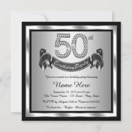 シルバー50歳の誕生日パーティー 招待状
