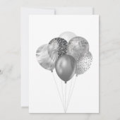 シルバー50thと素晴らしい50th誕生日招待状 招待状 (裏面)