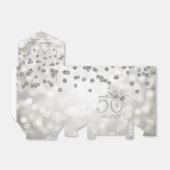 シルバー50th誕生日サンキューユーフローラライト フェイバーボックス (折り畳みなし)