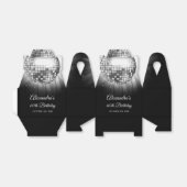 シルバー60thバースデーパーティー70sディスコボール フェイバーボックス (折り畳みなし)