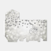 シルバー60th誕生日サンキューユーフローラライト フェイバーボックス (折り畳みなし)