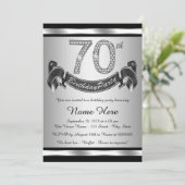 シルバー70歳の誕生日パーティー 招待状 (スタンド正面)