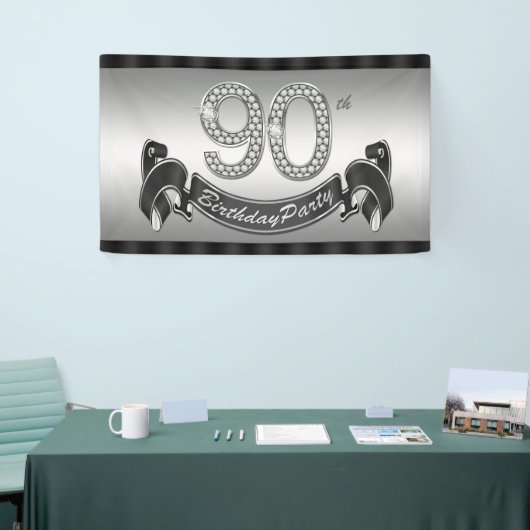 シルバー90歳の誕生日パーティー 横断幕 (トレードショー)