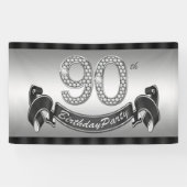 シルバー90歳の誕生日パーティー 横断幕 (横)