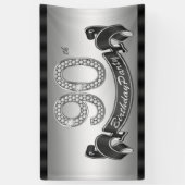 シルバー90歳の誕生日パーティー 横断幕 (縦)