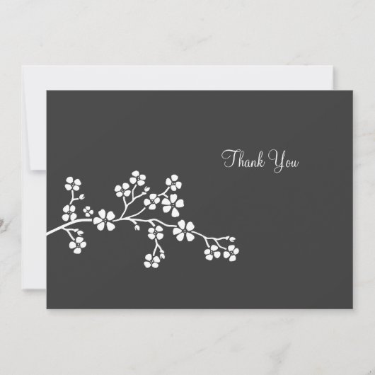 シルバー さくら フラット カード 御礼メモ (正面)