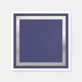 「シルバー」の色縁ど付き スタンダードカクテルナプキン