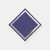 「シルバー」の色縁ど付き スタンダードカクテルナプキン (角)