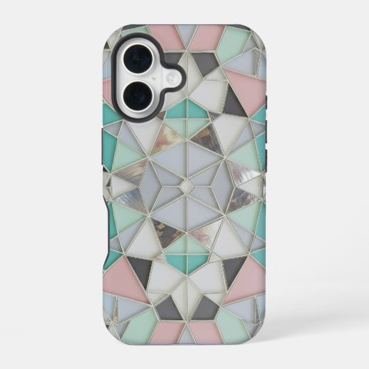 シルバー＋ほんのりピンク iPhone 16ケース (裏面)