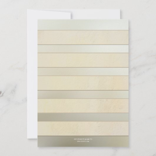 シルバー アイボリー ローズ 結婚式後 レセプションのみ 招待状 (裏面)