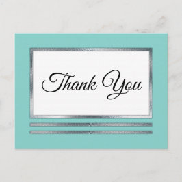 シルバー | アクアモダンシンプルエレガント ポストカード