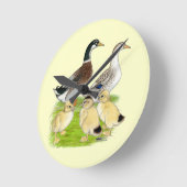 シルバー・アップルヤード・ファミリー ラウンド壁時計 (傾斜)