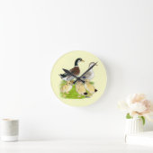 シルバー・アップルヤード・ファミリー ラウンド壁時計 (ホーム)