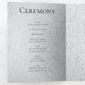 シルバー・アンド・ブラック・スワール・ゴシ結婚ック 三つ折りプログラム (内部最初)