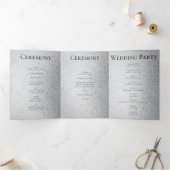 シルバー・アンド・ブラック・スワール・ゴシ結婚ック 三つ折りプログラム (内部)