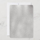 シルバー・アンド・ブルー・グリッター童話テーマパーティー 招待状 (裏面)