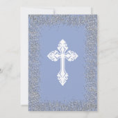 シルバー·アンド·ブルー·ボーイ·バプテスマ 招待状 (裏面)