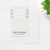 シルバー・アンド・ホワイト・ストライプのプロモーション・プライスラベル (デスク)