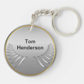 シルバー・アンド・金ゴールド賞を受賞したアクリル・キーチェーン キーホルダー (裏面)