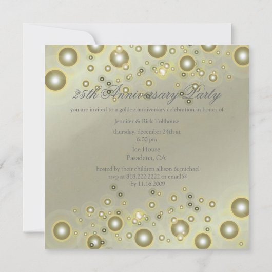 シルバー·アンバニシャル25周年招待状 招待状 (裏面)