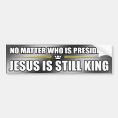 (シルバー)イエスはまだ王バンパーのステッカー バンパーステッカー (正面)